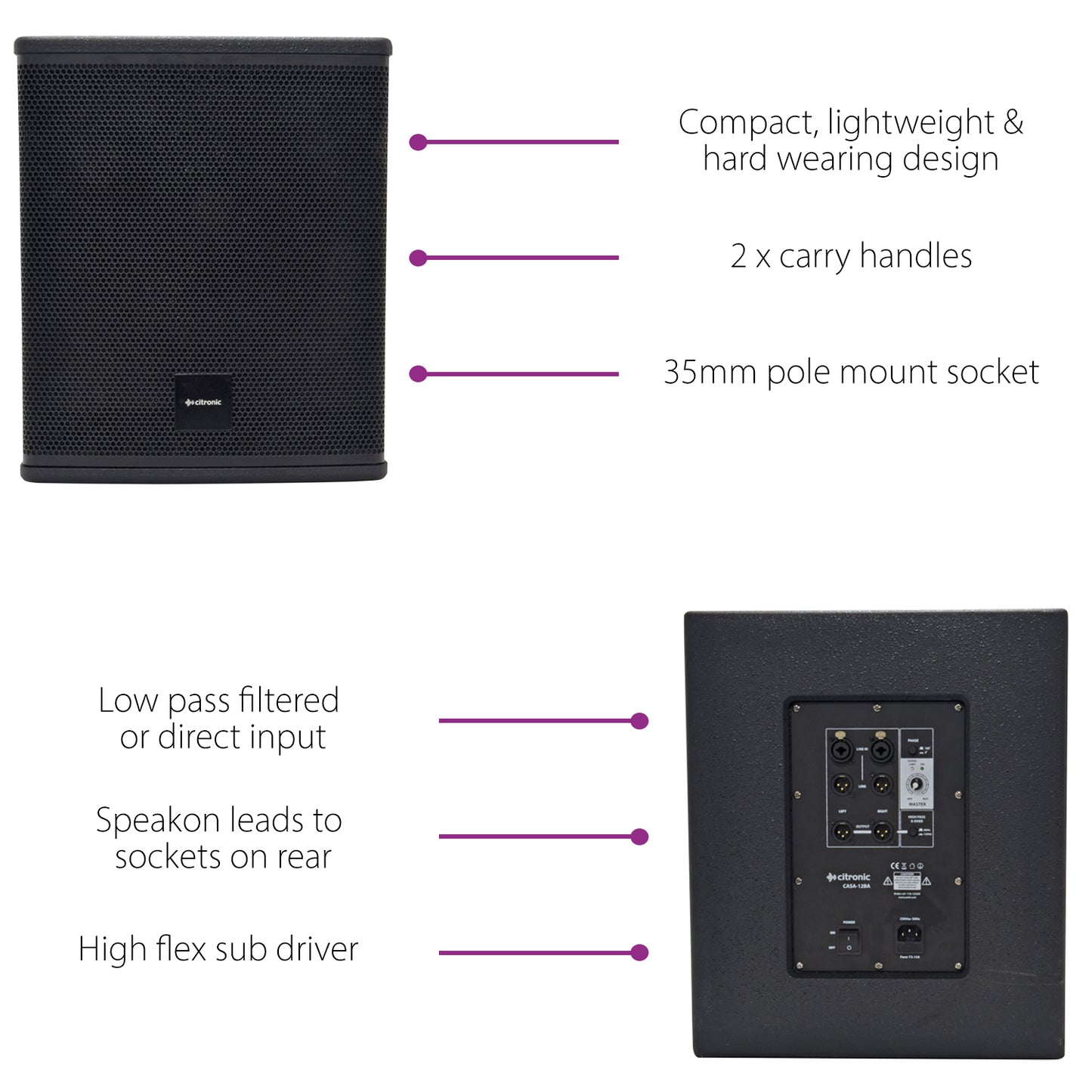 Citronic CASA-15B Passive Subwoofer 500Wrms 178.126UK
