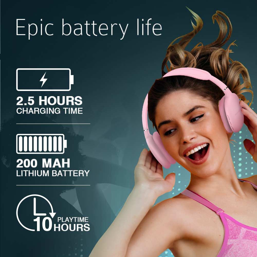 SonicGear Airphone 6 Bluetooth Headphones Pink