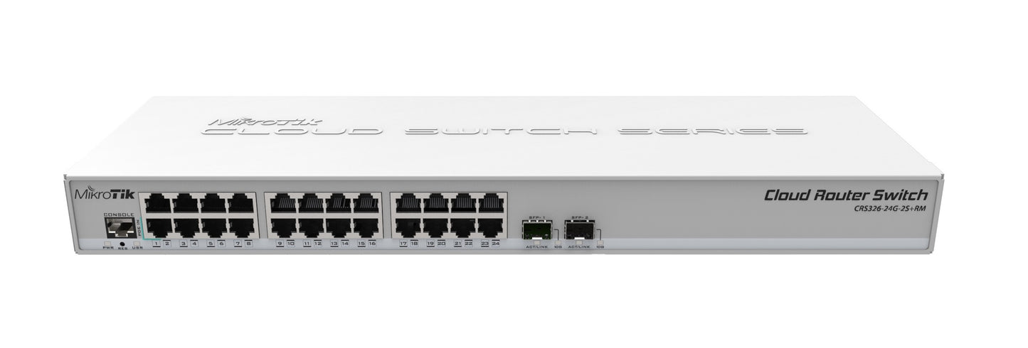 Mikrotik CRS326-24G-2S+RM 24Port Gigabit SFP+ Switch