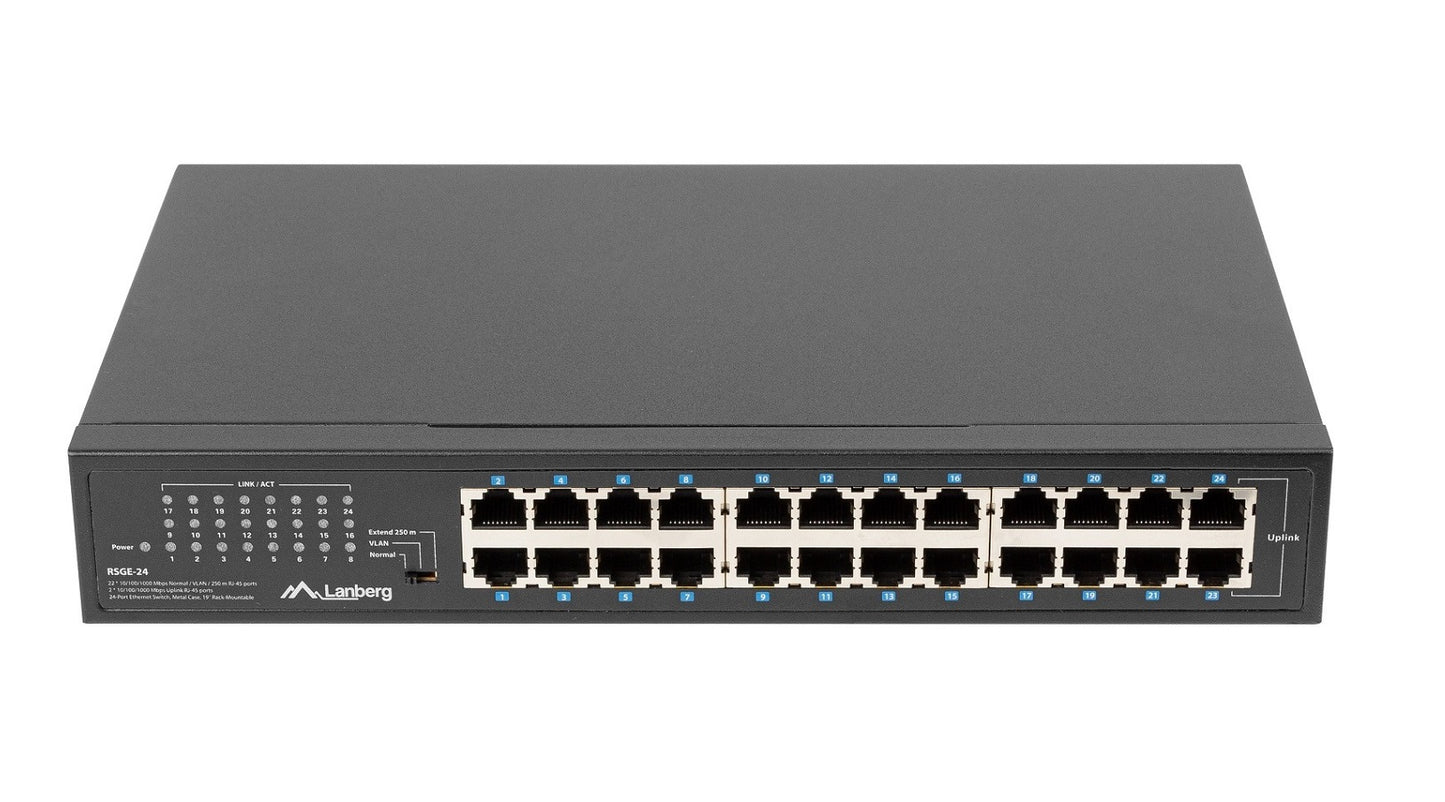 Lanberg RSGE-24 24 Port Gigabit Ethernet Switch Rackmounted