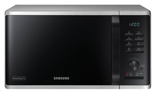 SAMSUNG MICROWAVE MG23 GRILL 23LT 800W, GRILL 1100W, STS SILVER & BLACK GLASS