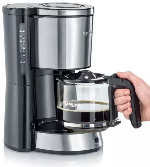 SEVERIN COFFEE MAKER 1000W, 10 CUPS, STAINLESS STEEL