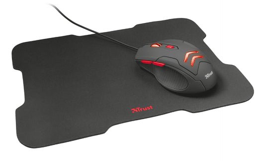 Gaming Set 2 in 1 Trust Ziva Mouse With Mouse Pad
