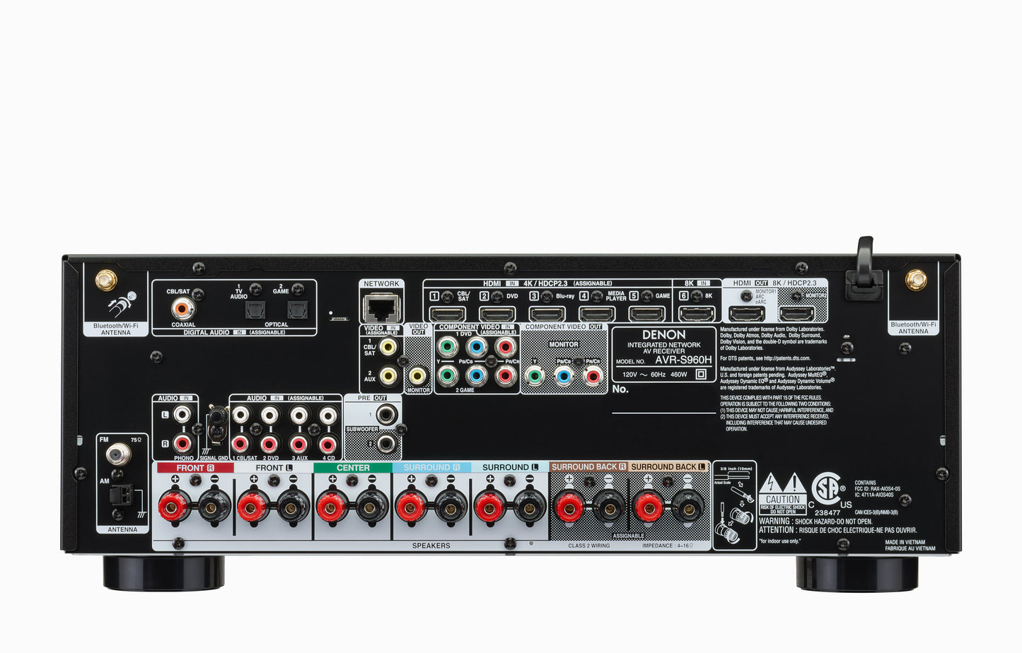 DENON AVR-S960H (2020 Model) 7.2ch 8K AV Receiver with 3D Audio, Voice Control and HEOS® Built-in