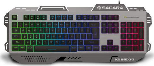 Zeroground RGB Keyboard KB-2300G SAGARA Wired Silver