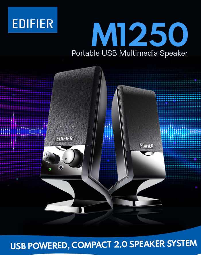 Edifier M1250 Compact 2.0 Flat Panel PC Speakers