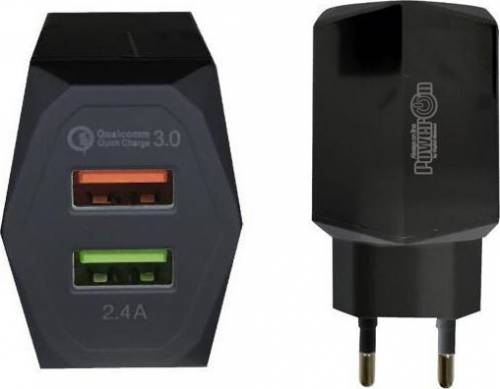 POWER ON CH-85 QUICK CHARGER 3.0 BLACK
