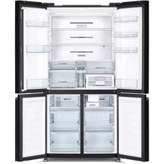 Hitachi R-WB640VRU0 (GBK) 4-Door SideBySide Refrigerator Glass Black