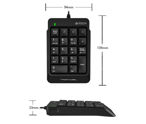 A4TECH FK13P FSTYLER SLEEK NUMERIC KEYPAD USB