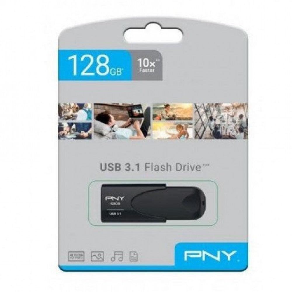 PNY Attache 4 USB 3.1 Stick 128GB Black