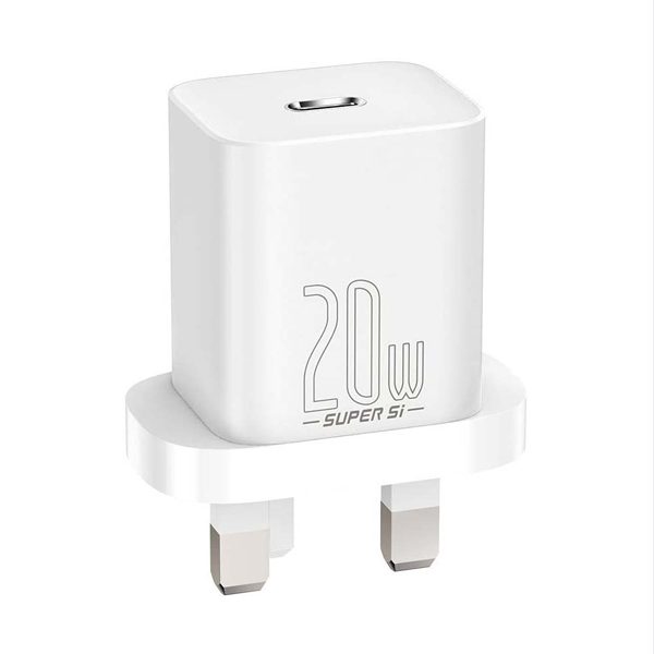 Baseus CCSUP-K02 Super Si 20W Type-C Charger UK White