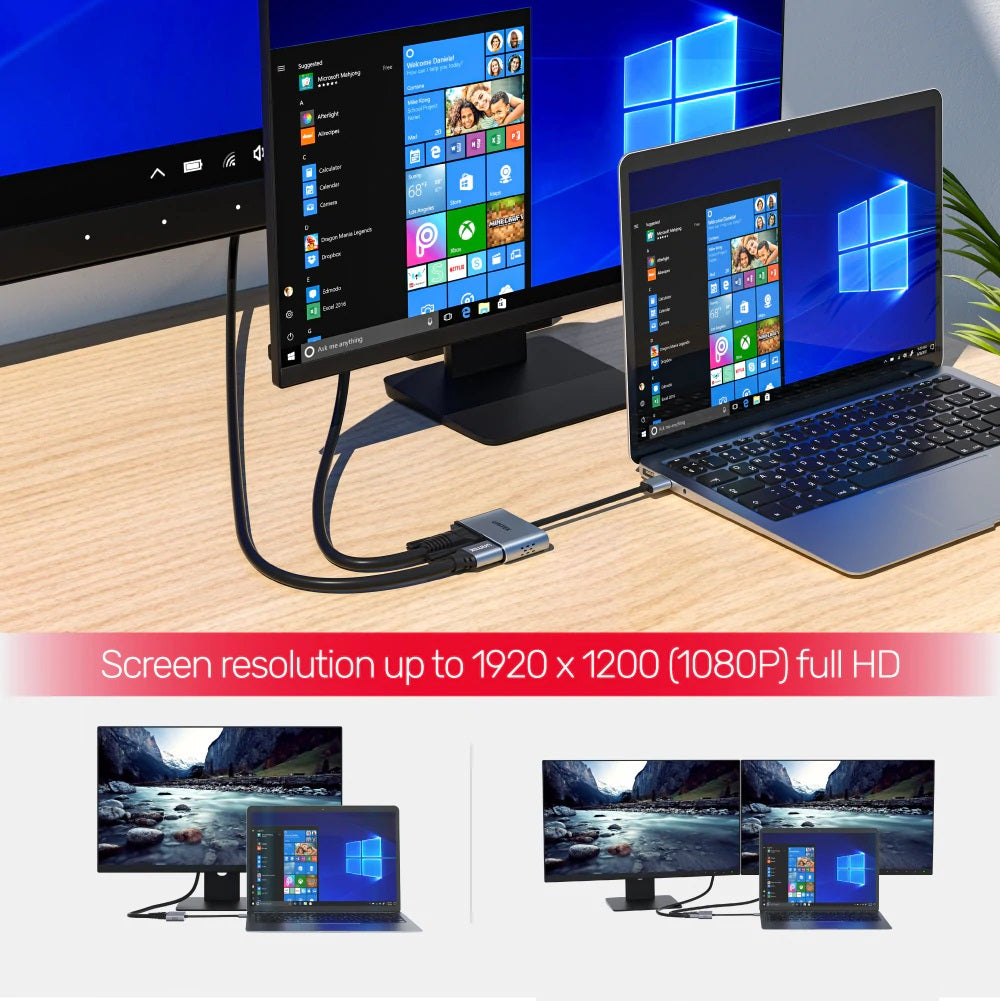 Unitek Converter USB-A 3.0 to HDMI/VGA V1304A