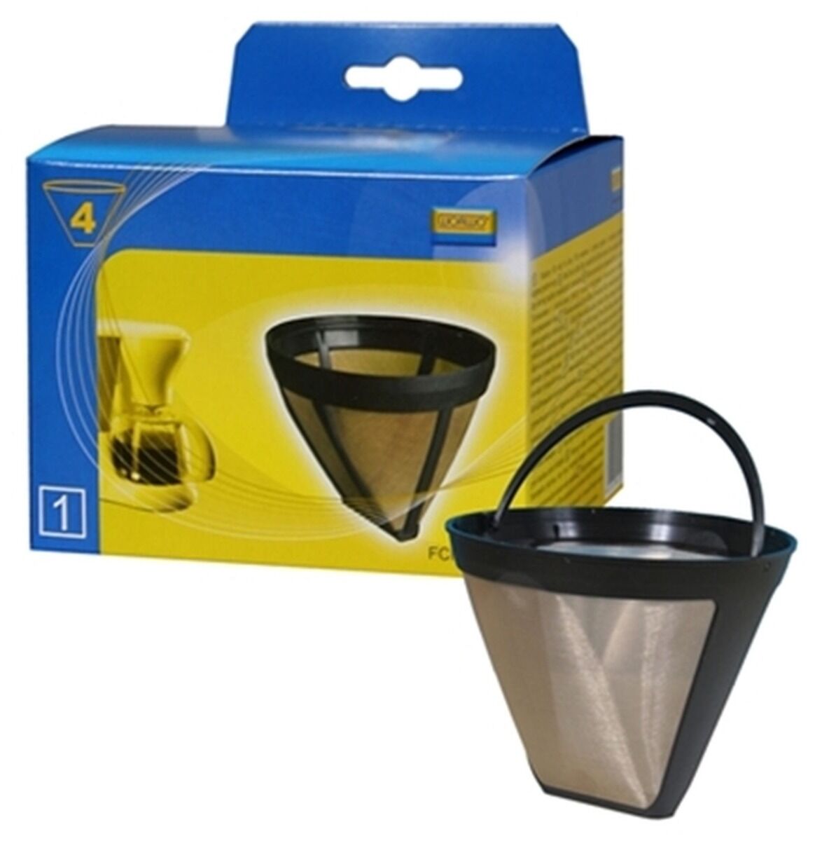 WORWO FCF03AB Universal Coffee Machine Metallic Filter Size 4