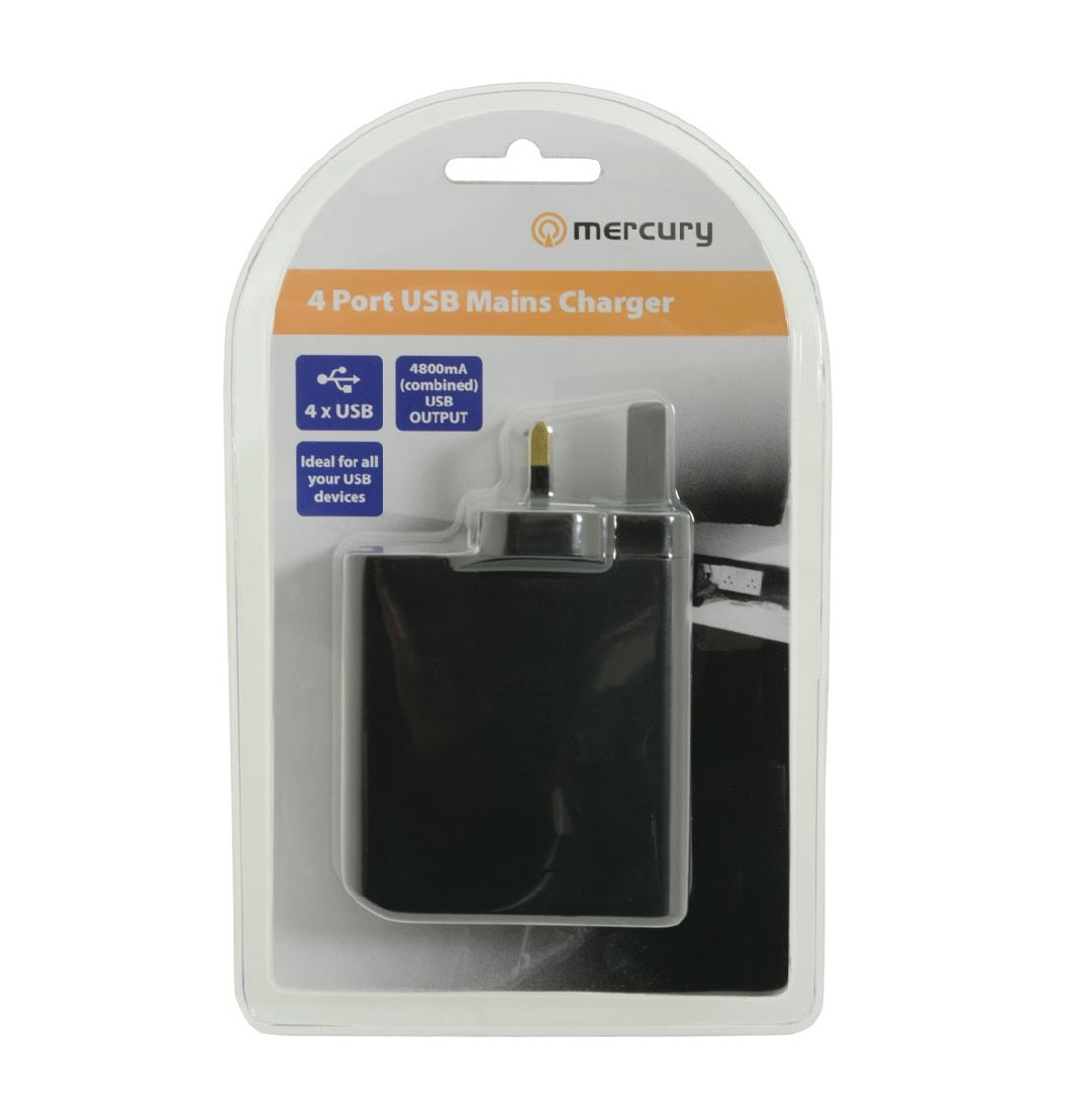 Mercury Quad USB Charger 4.8A 421.765UK