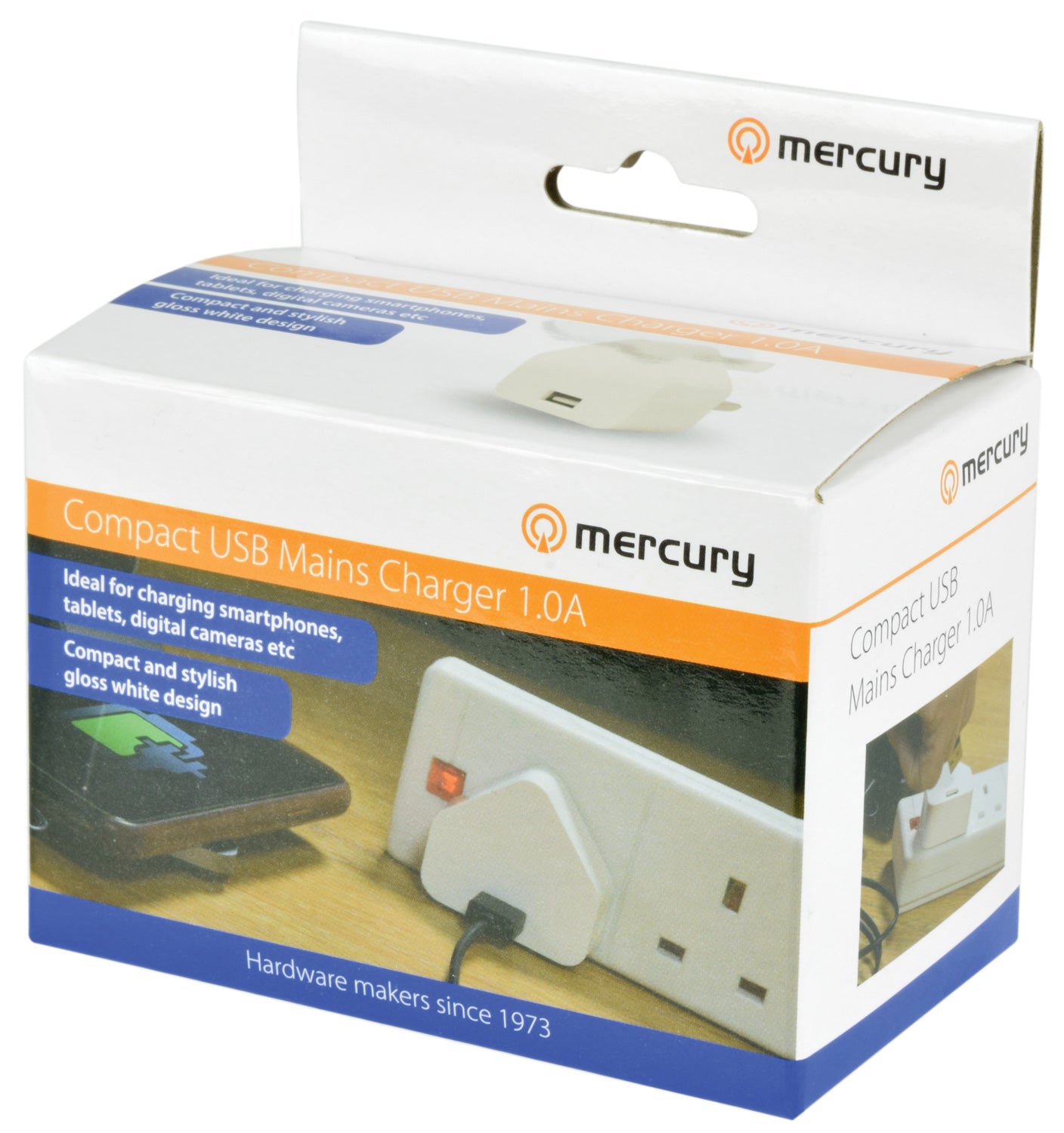 Mercury Compact USB Charger 1.0A 421.749UK