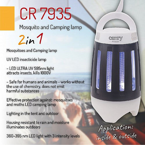 Camry CR7935 2in1 Mosquito Lamp USB Rechargeable