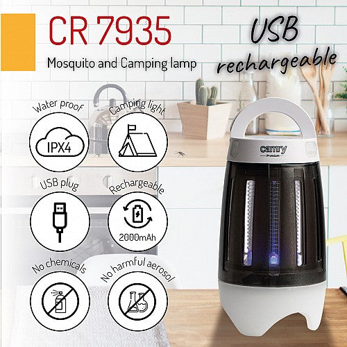 Camry CR7935 2in1 Mosquito Lamp USB Rechargeable