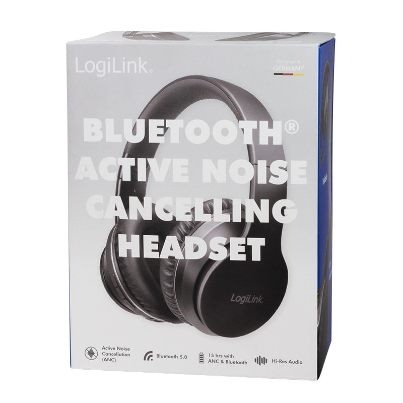 LOGILINK BT0053 BT HEADPHONE ACTIVE-NOISE CANCELLING BLACK
