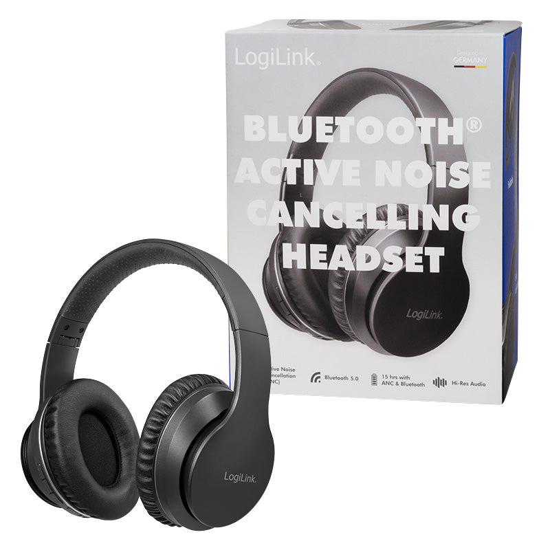 LOGILINK BT0053 BT HEADPHONE ACTIVE-NOISE CANCELLING BLACK