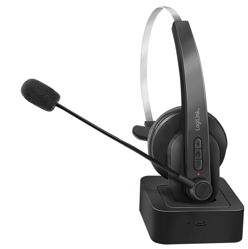 LOGILINK BT0059 BT HEADSET MONO INCL MICROPHONE, WITH CHARGING STAND