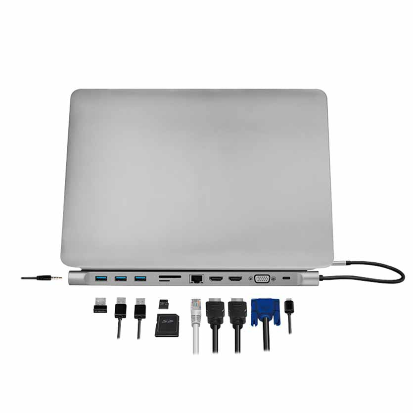 LOGILINK UA0373 DOCKING STATION GEN1 USB3.2,USB-C 11-PORT, PD
