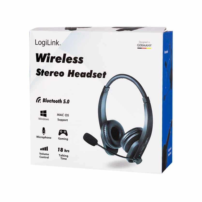 LOGILINK BT0060 BT HEADSET STEREO W/MICROPHONE BLACK