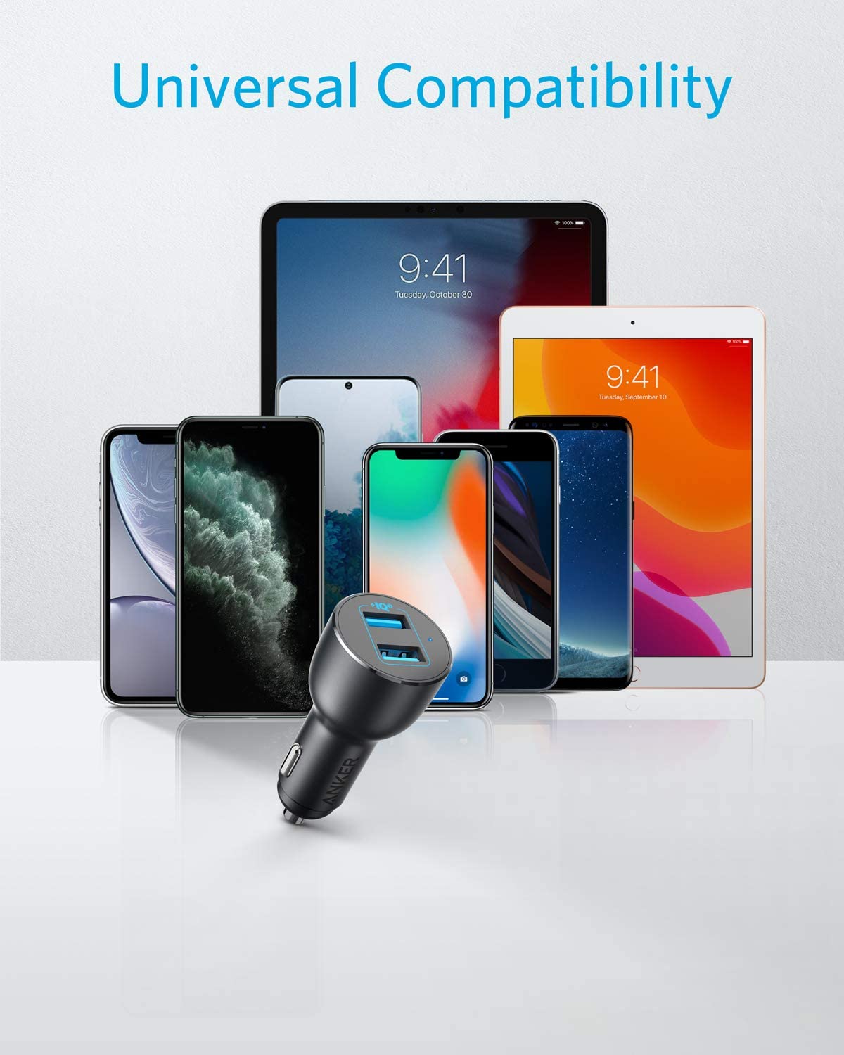 Anker PowerDrive III 2 Port 36W Alloy Car Charger Black