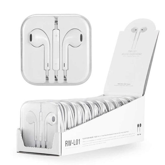 WK RW-L01 EARPHONE WHITE 10pcs