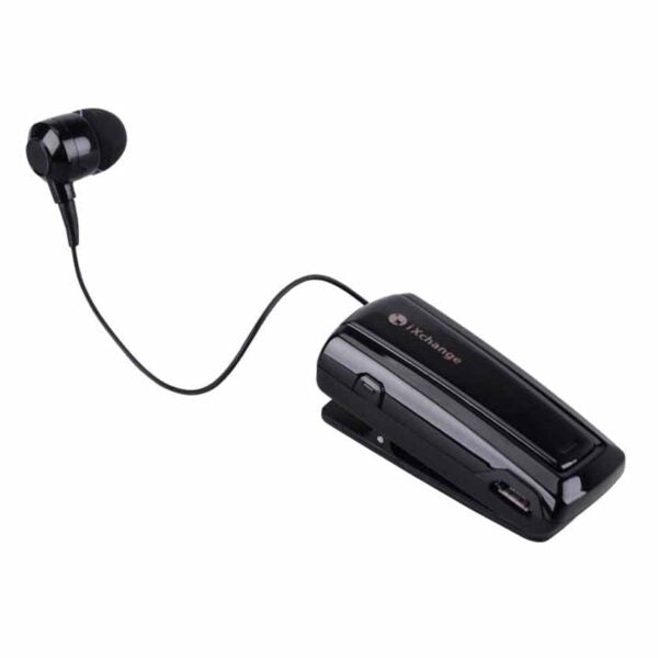 IXCHANGE UA24 BLUETOOTH MINI HEADSET W/RETRACTABLE CABLE BLACK