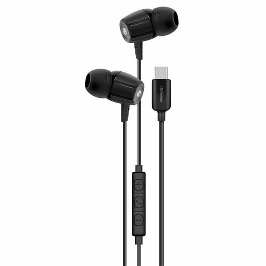 iXCHANGE SE12 EARPHONE TYPE C W/MIC BLACK