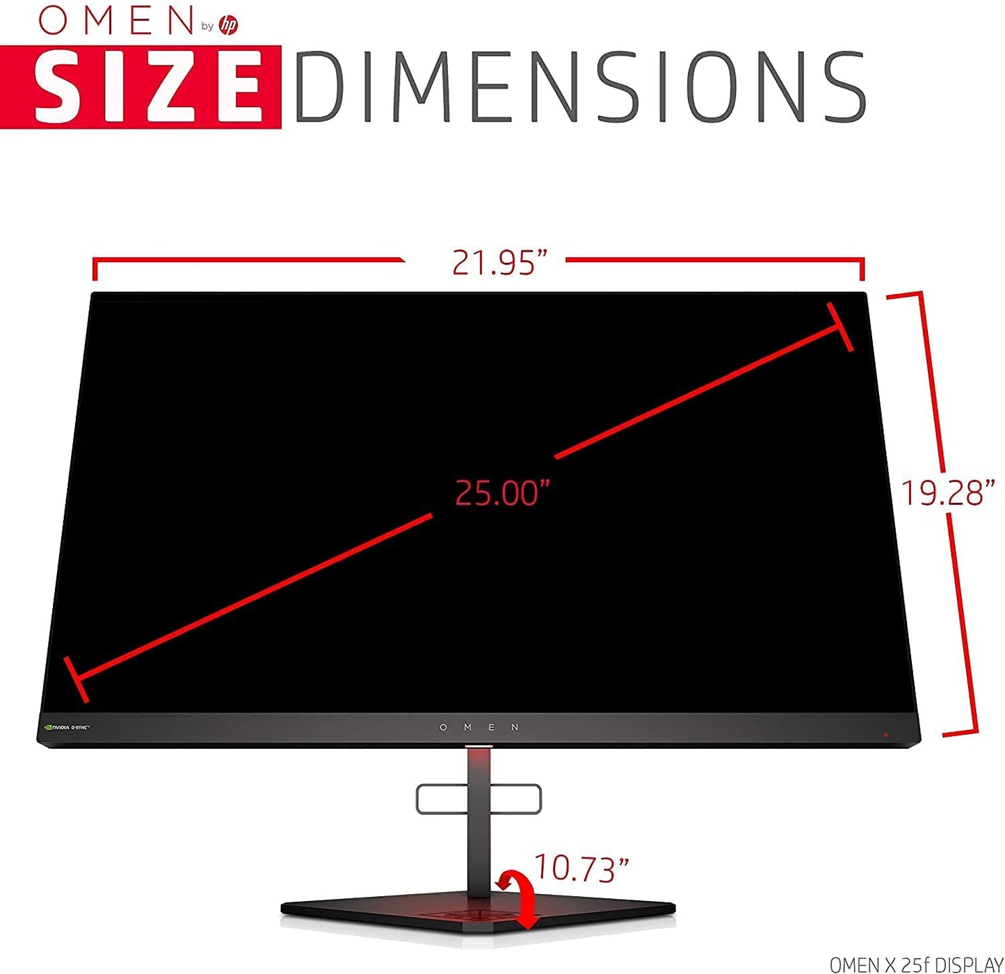 HP MONITOR 24.5'', X 25F OMEN GAMING HOME