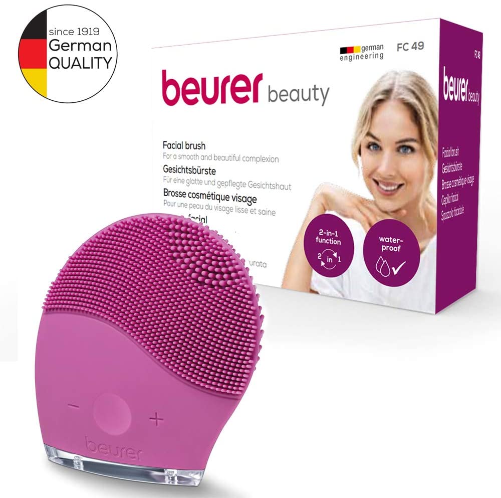 Beurer FC 49 Facial Brush for Visibly Refined Skin Pink