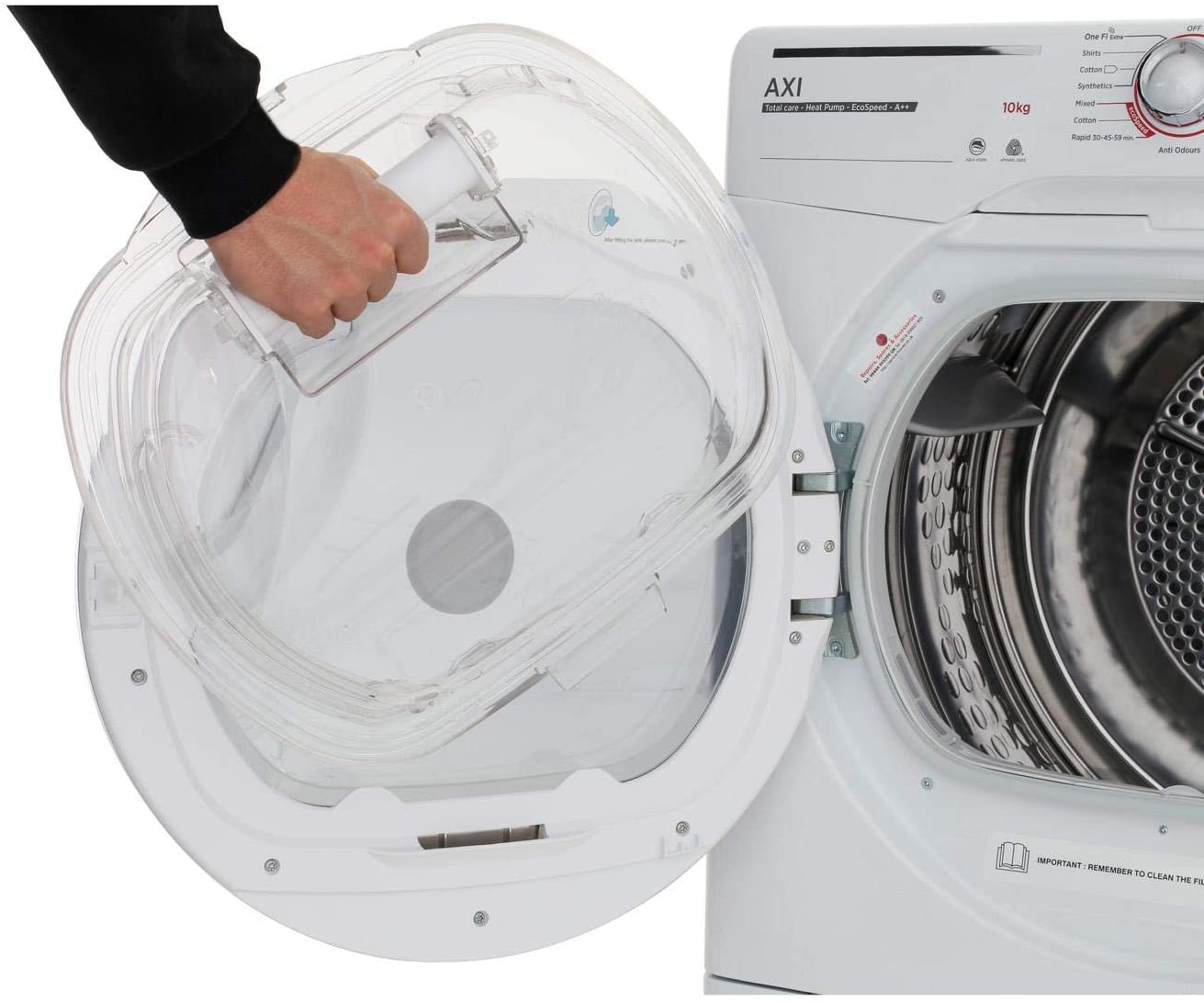 HOOVER ATDHY10A2TKEX Hybrid Dryer, 10Kg A++, White