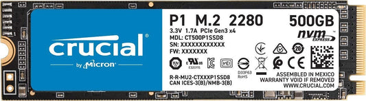 Crucial P1 3D NAND NVMe M.2 SSD 500GB