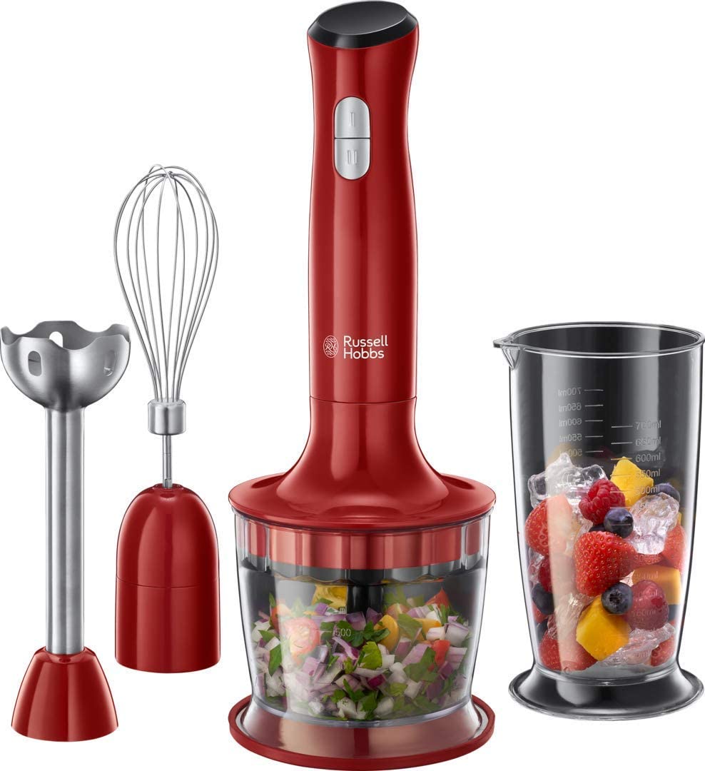 Russell Hobbs 24700 Rod Blender with Stainless Steel Rod 500W Red