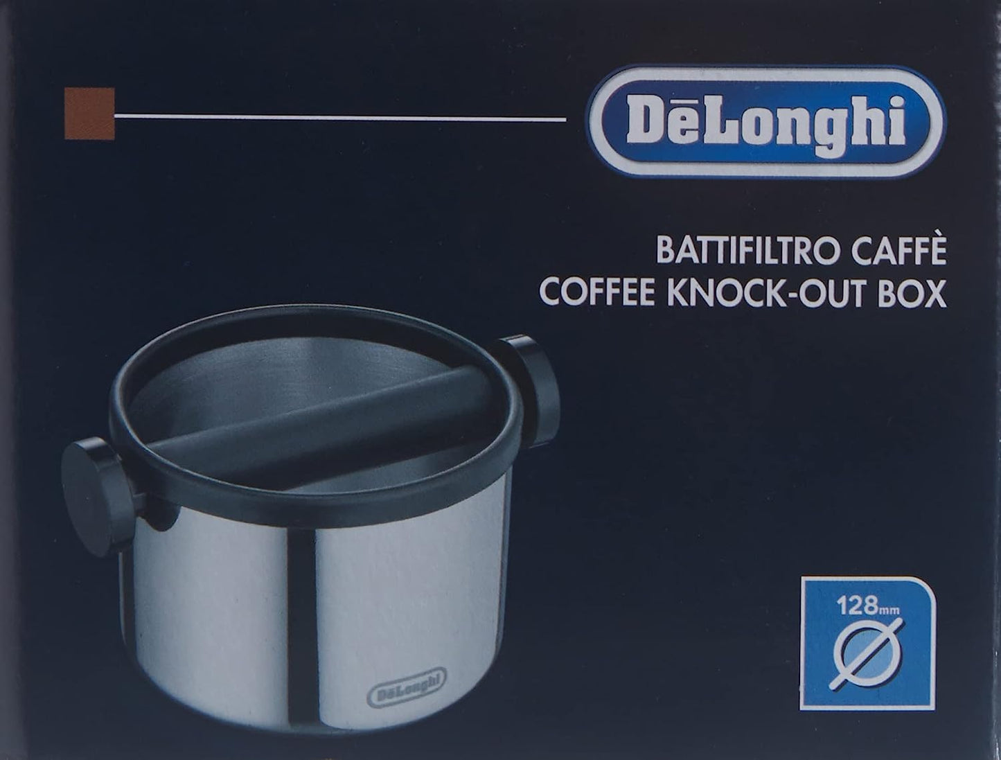 DELONGHI DLSC062 Coffee Machine Knock Box Stainless Steel Large