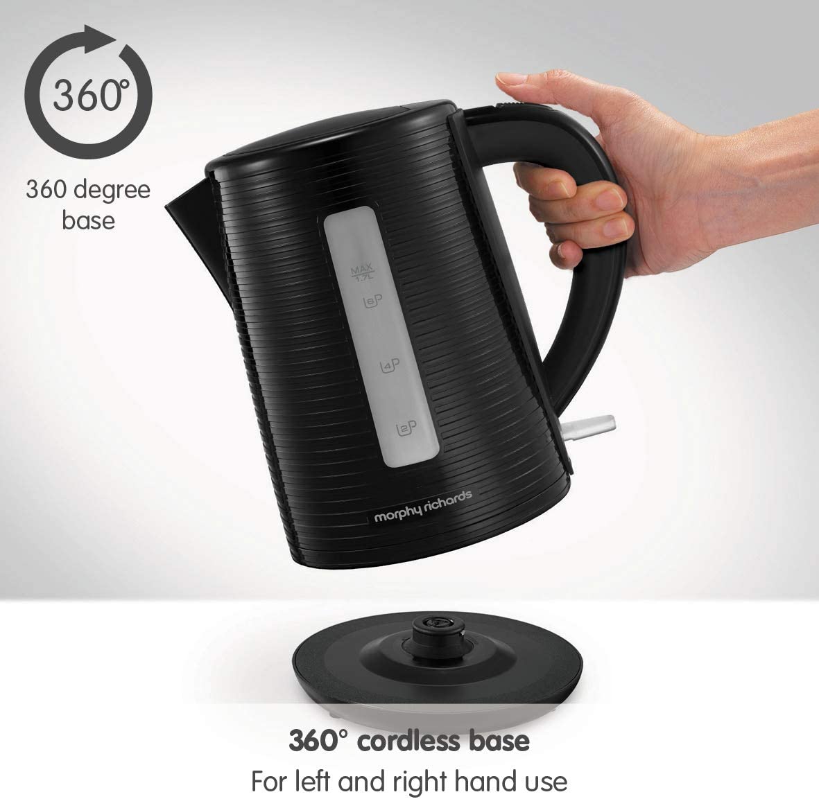 Morphy Richards 108398 Arc Jug Kettle 3000W Black