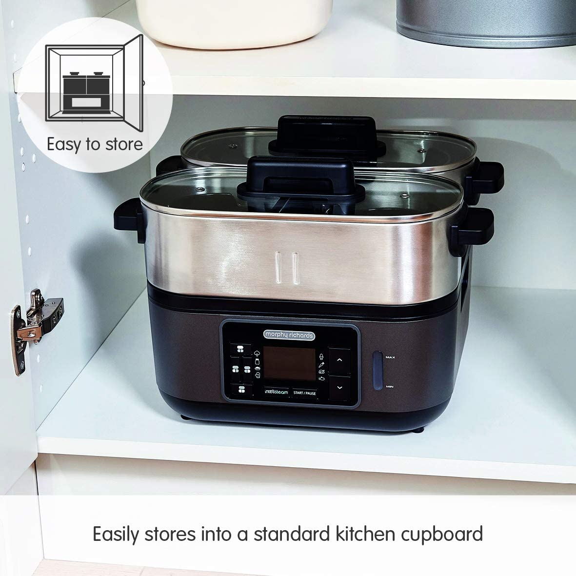 Morphy Richards 470006 Intellisteam Kitchen Food Steamer 1600W Stainless Steel