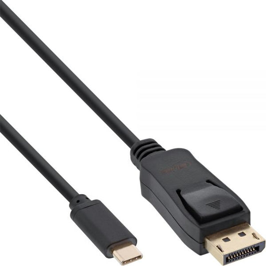 INLINE 64122 2m USB TYPE C to DP MALE, USB DISPLAY CABLE 4K2K BLACK