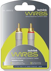 Techlink WiresNX RCA Plugs Pair (Red-White)