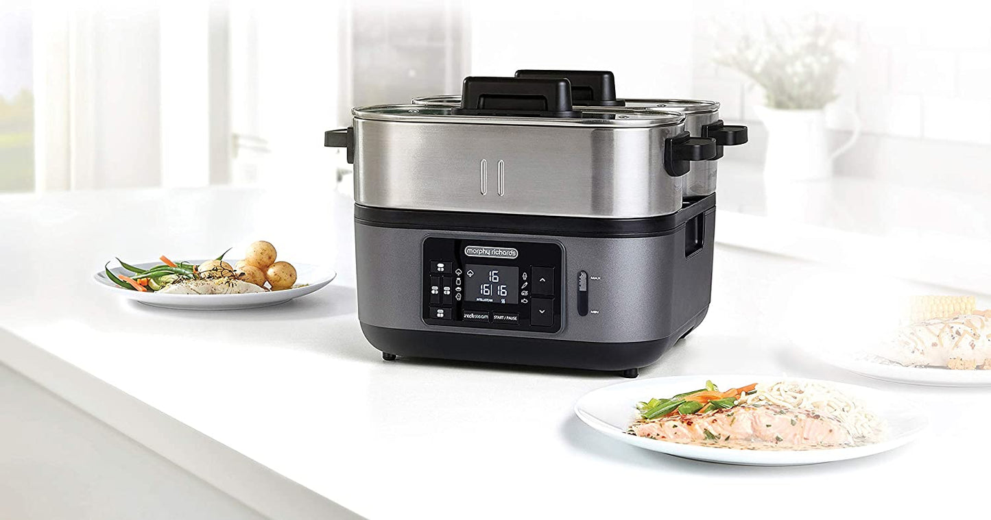 Morphy Richards 470006 Intellisteam Kitchen Food Steamer 1600W Stainless Steel