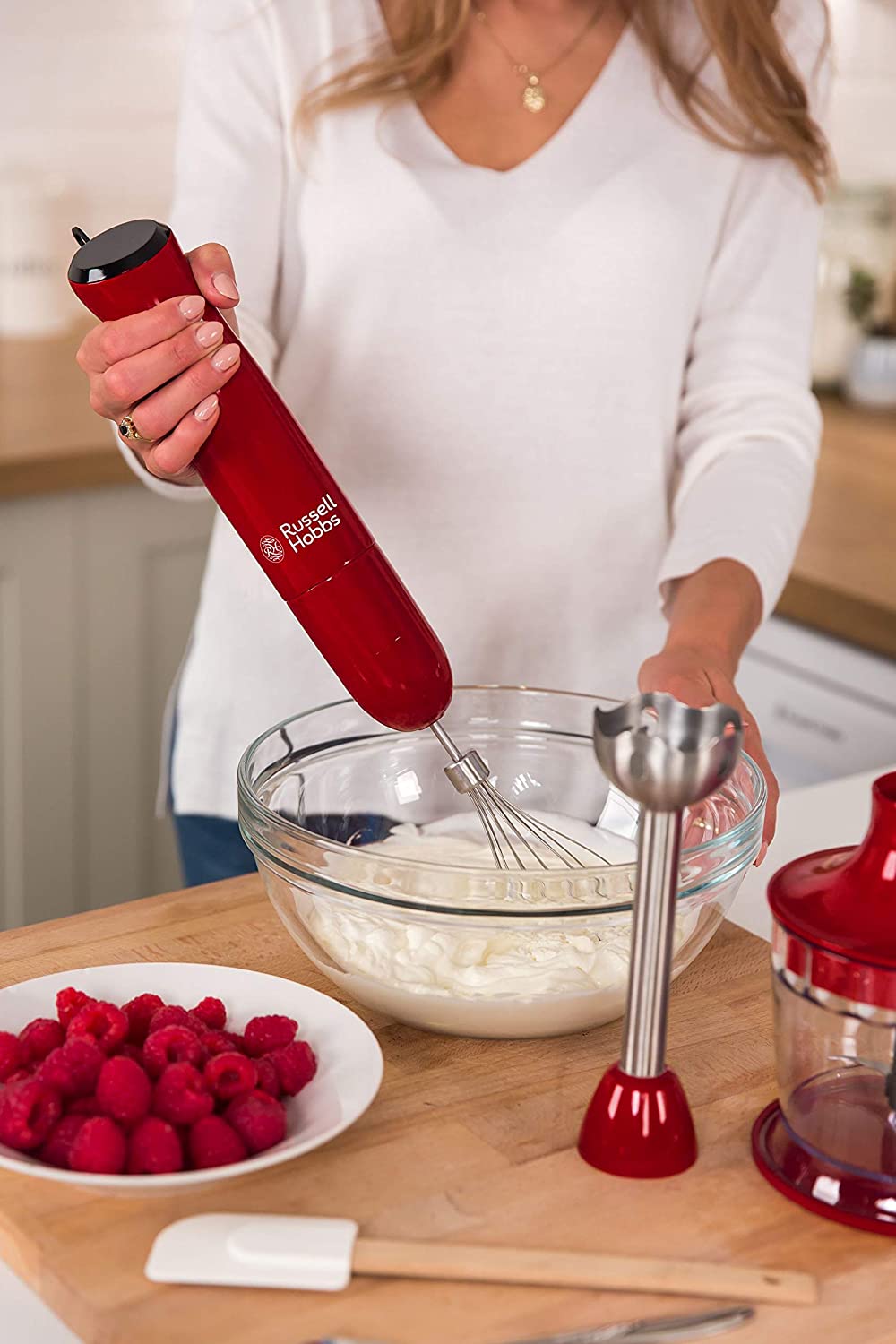 Russell Hobbs 24700 Rod Blender with Stainless Steel Rod 500W Red