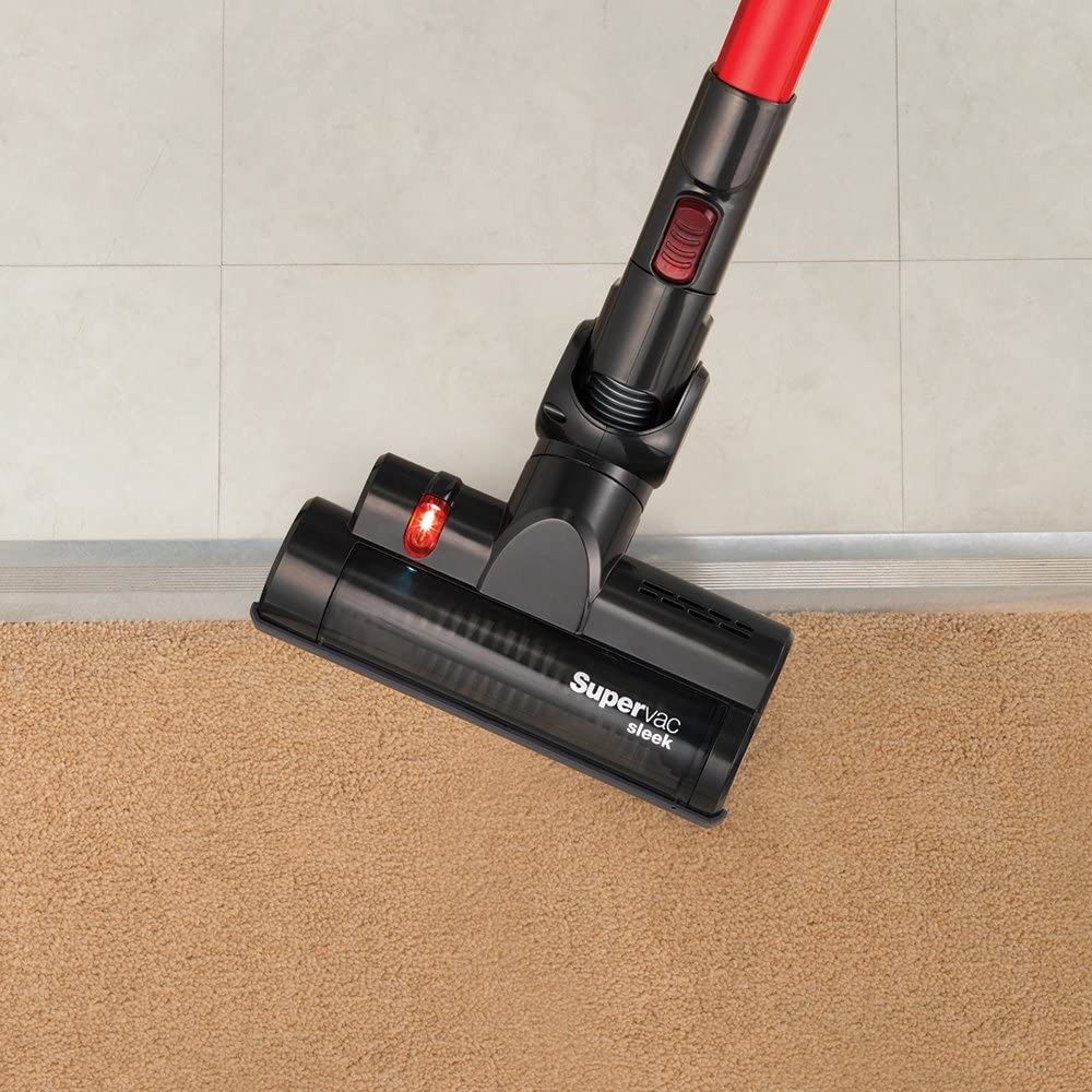 Morphy Richards 731007 Supervac Sleek Power+ Cordless Vacuum Cleaner Red/Black