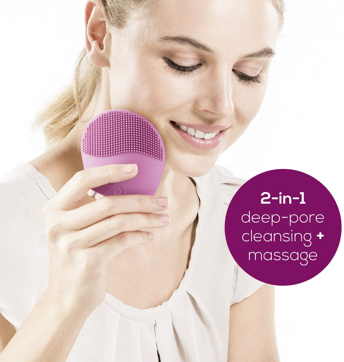 Beurer FC 49 Facial Brush for Visibly Refined Skin Pink