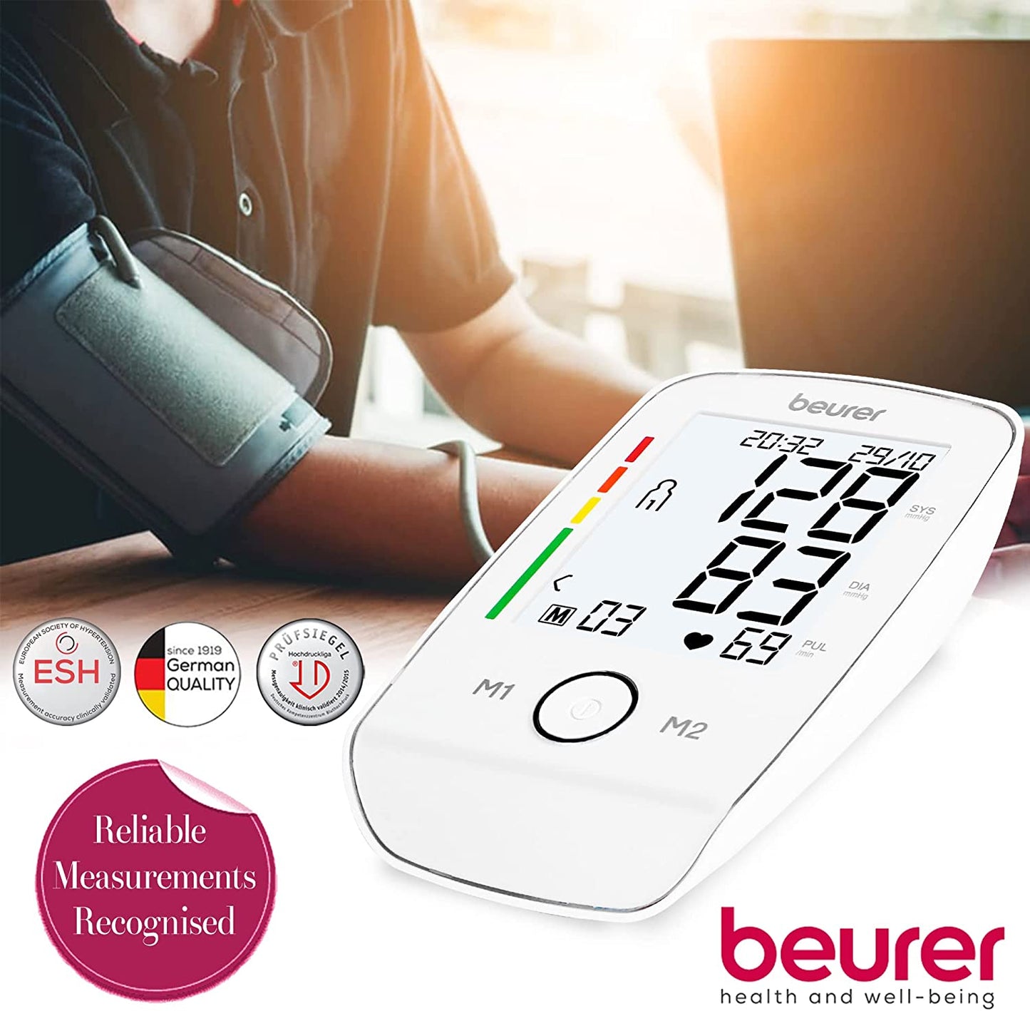 Beurer BM 45 Upper Arm Blood Pressure Monitor White