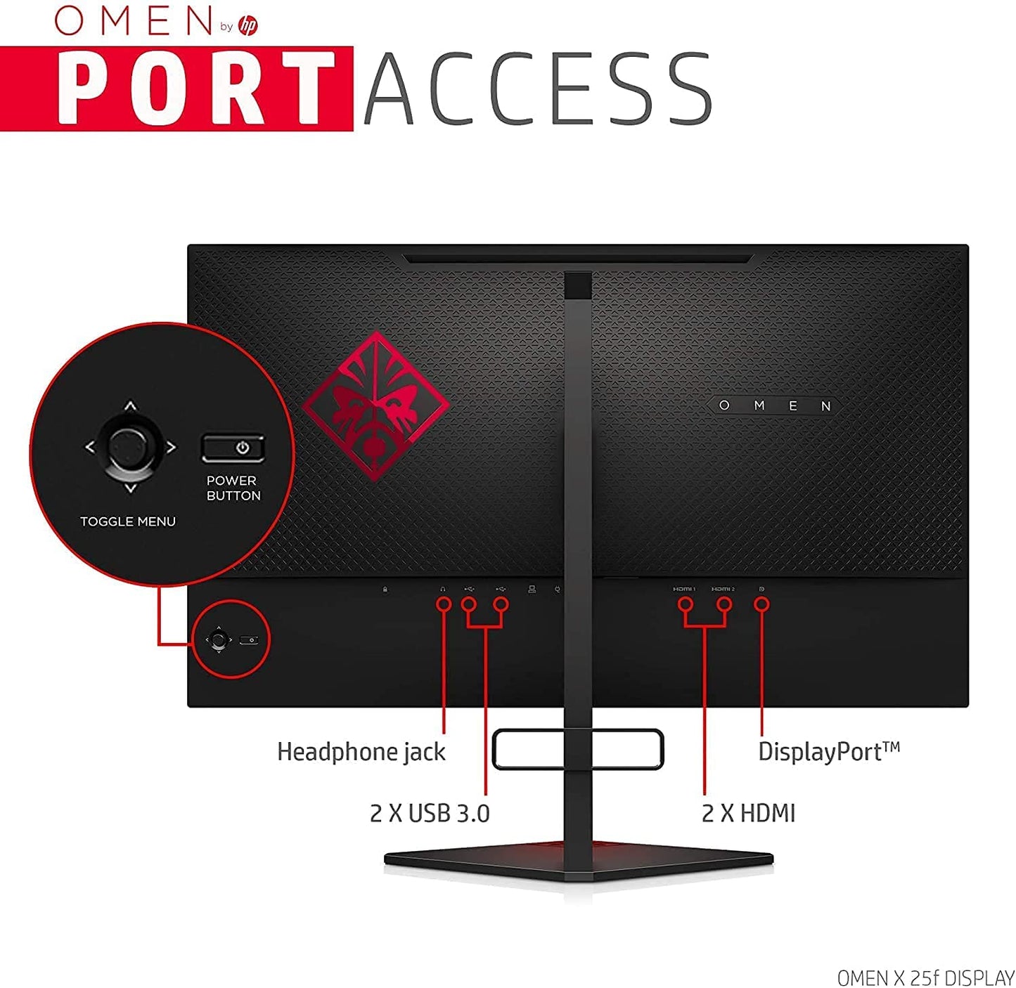 HP MONITOR 24.5'', X 25F OMEN GAMING HOME