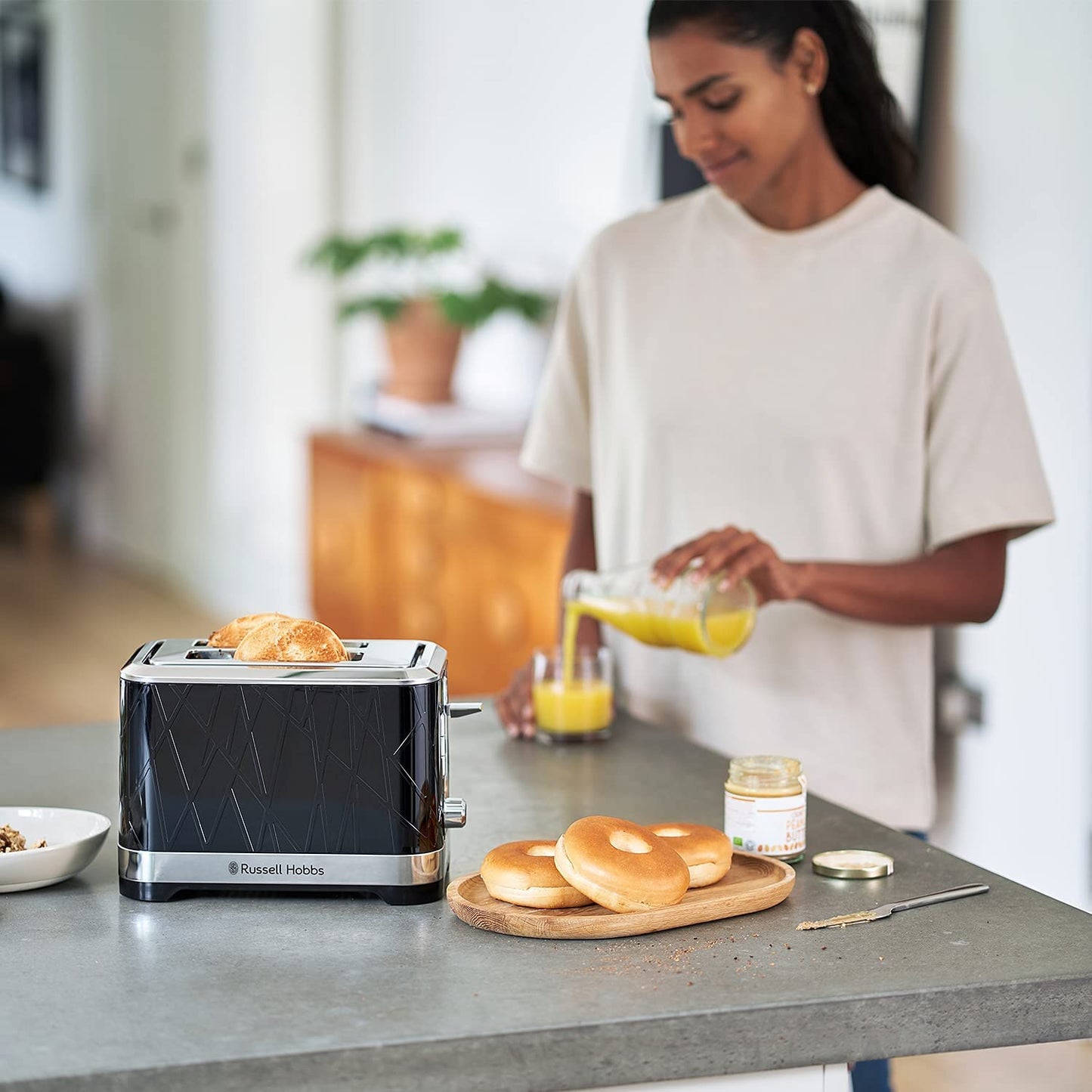Russell Hobbs 28091 Structure 2 Slice Toaster - Black