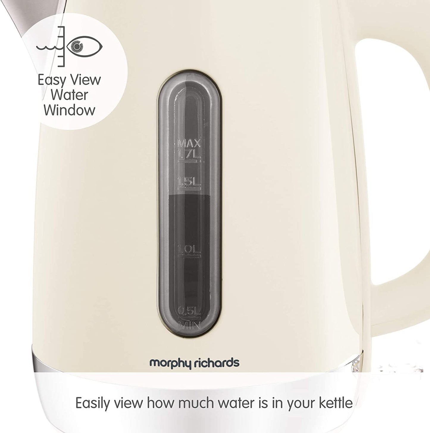 Morphy Richards 102784 Equip Jug Kettle 3000W Cream