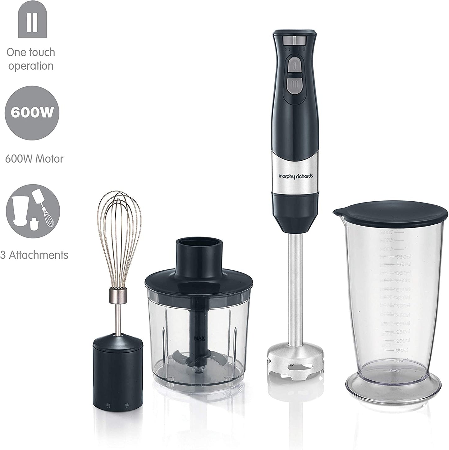 Morphy Richards 402061 Total Control Hand Blender Set 600W Grey