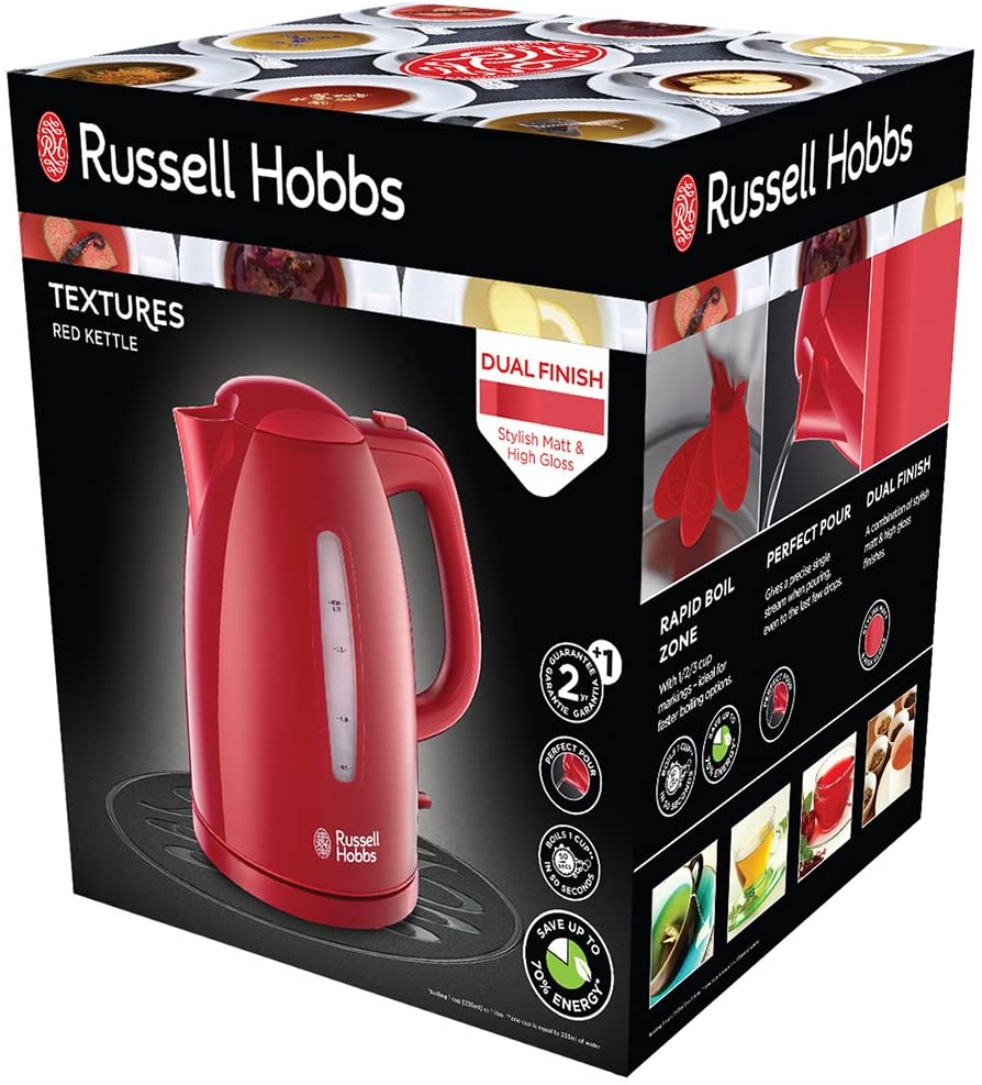 Russell Hobbs 21272 Electric Kettle 1.7L 2400W Red